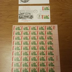 1969 Football Postage Stamps Full Sheet & First Day Issue Envelopes