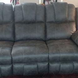 Brand New Microfiber Double Recliner Sofa - Half Off!