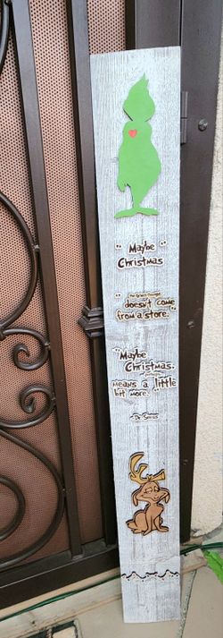 Custom Made Freestanding Door Xmas Sign (  4x5.5) 
