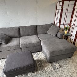Like New Radley Sectional And Ottoman