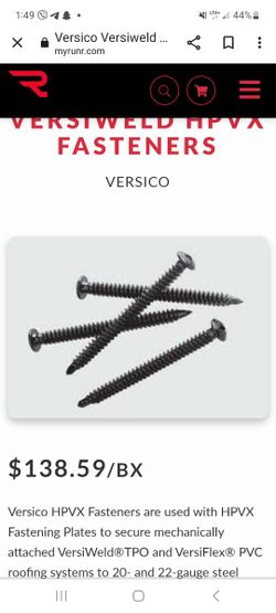 VERSIWELD HPVX FASTENERS