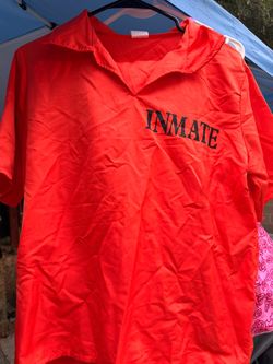 Orange Inmate Costume Shirt and Pants