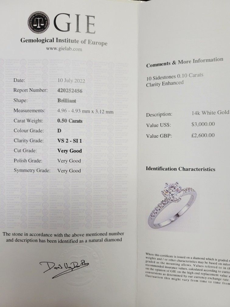 Diamond Engagement/Wedding Ring