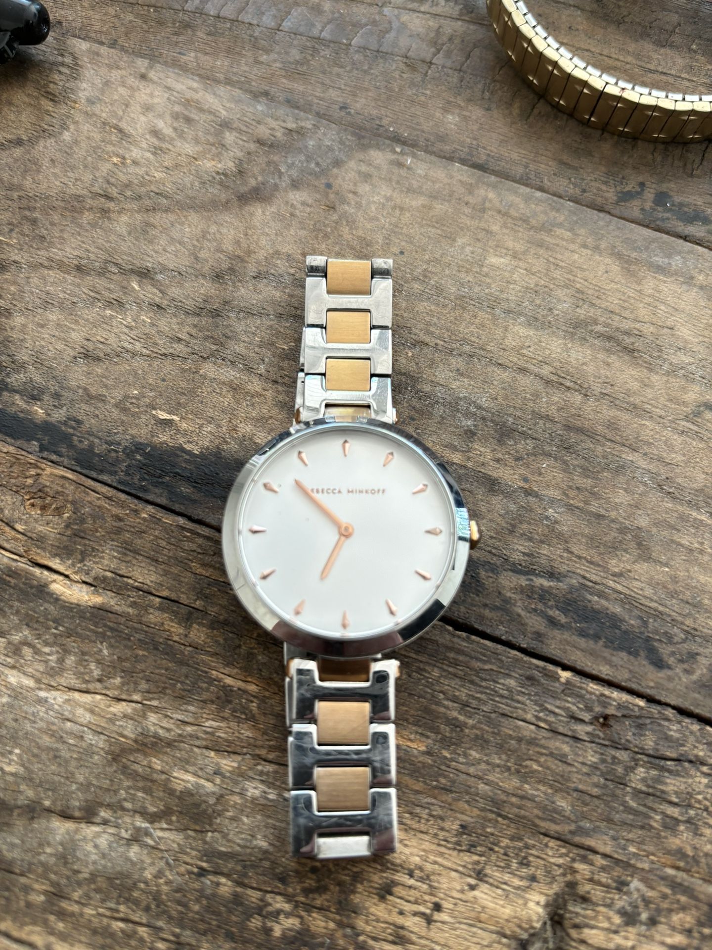 REBECCA MINKOFF Two-Tone Stainless Steel Bracelet Watch