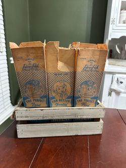 Vintage Milk Cartons & Crate