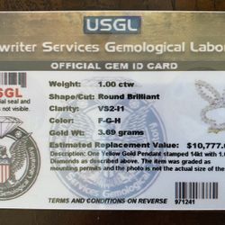 Original/Authentic & Vintage Playboy Bunny Certified/Graded Diamond Pendant