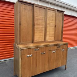 Mid-Century 2 piece china cabinet by Hickory Manufacturing Co
