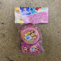 Disney Princess cupcake liners and pick toppers