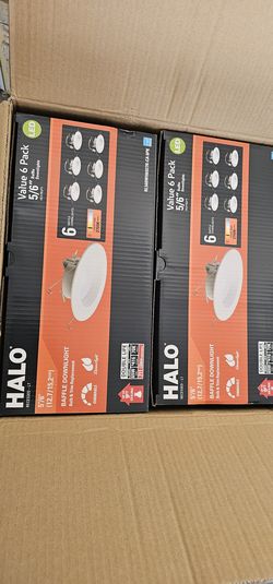 HALO
5 in and 6 in. 2700K CCT Integrated LED White Recessed Light Retrofit Trim 90 CRI, Title 20 Compliant (6-Pack)