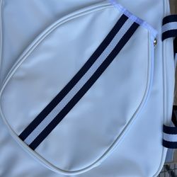 Pickleball Bag, PU Leather Sports Gym Bag with Padd...