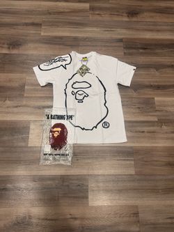 Large white bathing ape tee