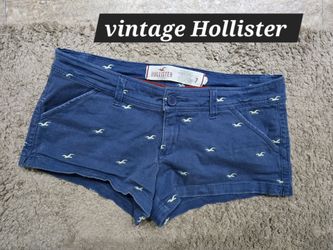 VINTAGE Y2K HOLLISTER EMBROIDERED SHORTS SZ 7 JUNIOR