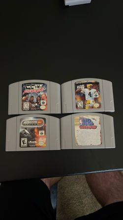 Nintendo 64 Bundle - WCW VS NWO Revenge - Asteroids 64 - NFL QB club 99 - Kobe Bryant in NBA Courtside