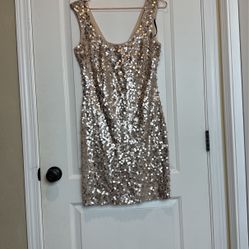 Guess Rose Gold Sequin Dress Size 6
