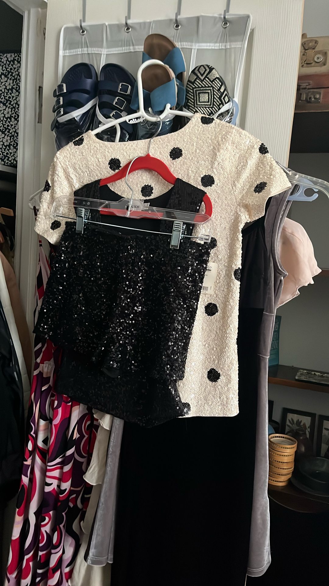 sequin dresses shorts shirts xs