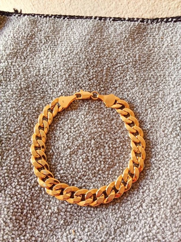 Gold Plated Curb Bracelet