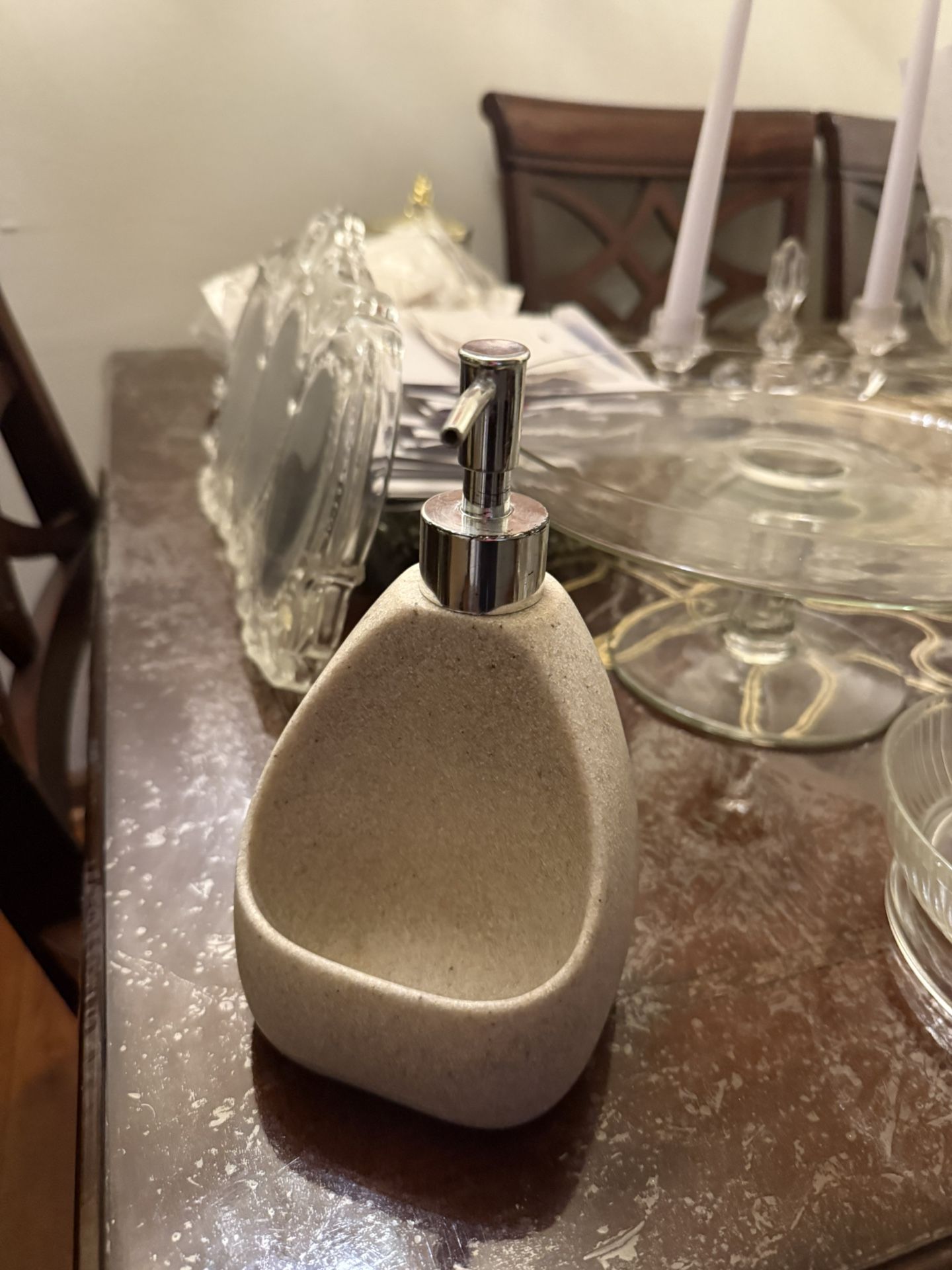 Dish soap dispenser with sponge holder