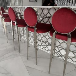 Set Of 8 Bar Stools 