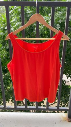 $15 Talbots women's orange tank, modal and spandex.