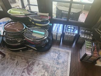 Have poker sets and tennis rackets for sale!  Poker sets at $149.  All budgets for tennis rackets!  From only $5 per racket to $250!  I have only one 