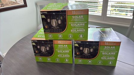 4 Sets Sunforce Solar String Lights with Remote