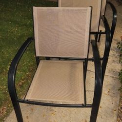 (3) Outdoor Light-Weight Aluminum Patio Chairs For Sale!!!