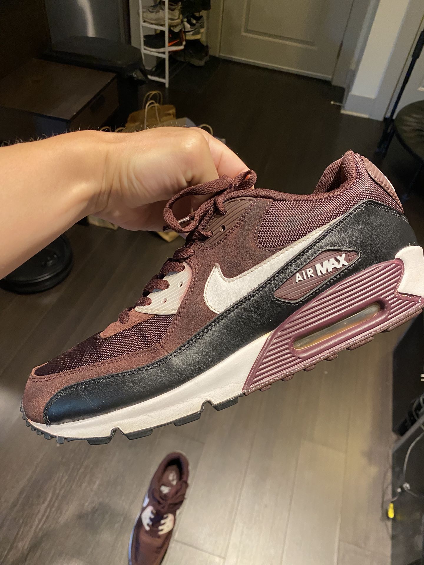 Burgundy Nike Air Max 90 Men's Size 12