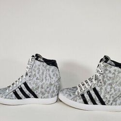 Adidas Snake Print Wedge Sneakers 