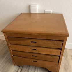 Side Table With Board Game Drawers