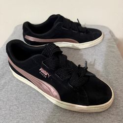 Black And Pink Puma Suede M7