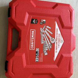Craftman 1/2 In Drive Mechanic Tool Set 33 Pieces  Metric And Standard 