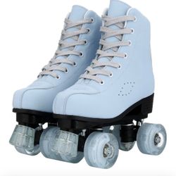 Roller Skates for Women and Men Funky Leopard-Print Outdoor Skates PU Leather Roller Skates