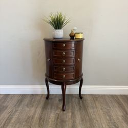Traditional Wood Jewelry Armoire with Mirror – Excellent Storage