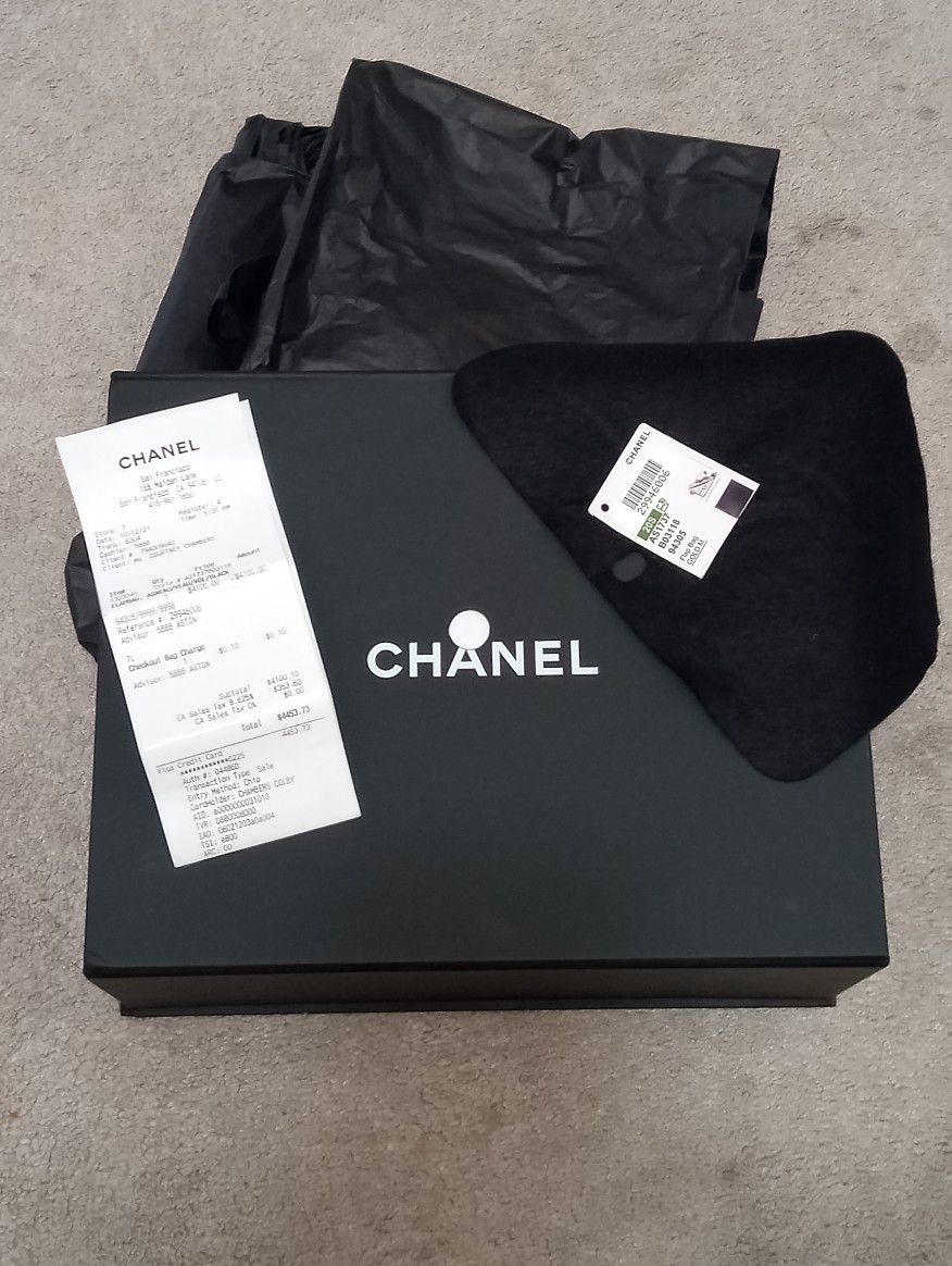 Chanel Empty Shoe Box With Tissues And Receipt