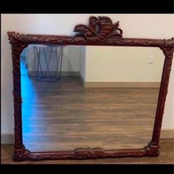 Brown Mirror, Toscano Mirror, Classic Mirror, Hardwood, Wood, Frame