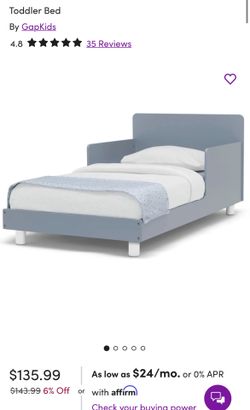 Delta Children GAP Toddler Bed, Grey Frame Only  