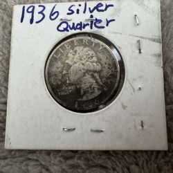 1936 S Silver Quarter 
