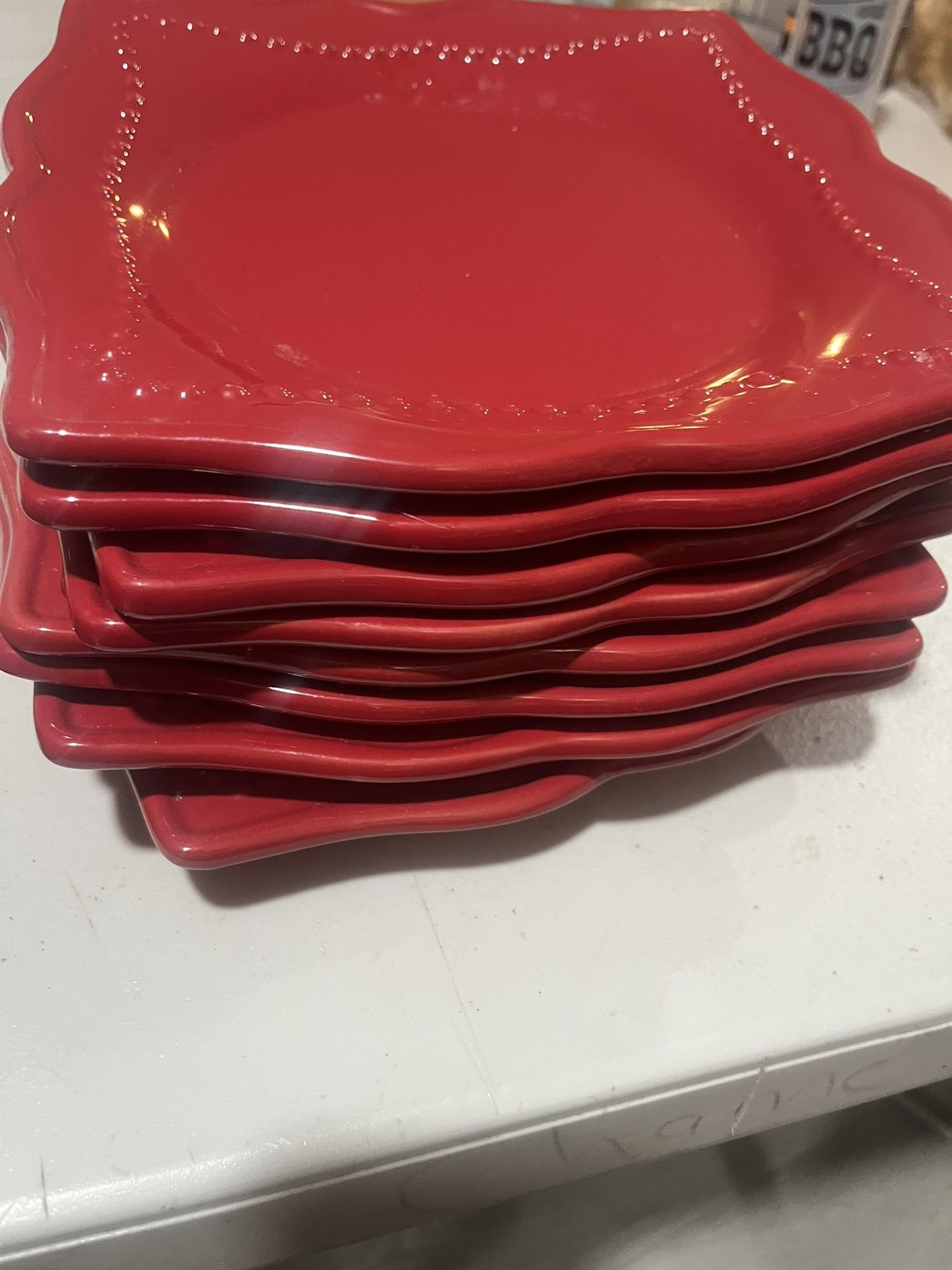 Red Princess House plates