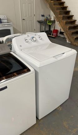 GE Top Load Washer – White, Knob Controls