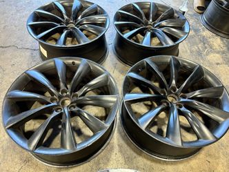 4X FRONTS 2019 TESLA MODEL X P100D TURBINE RIMS 22X9.5