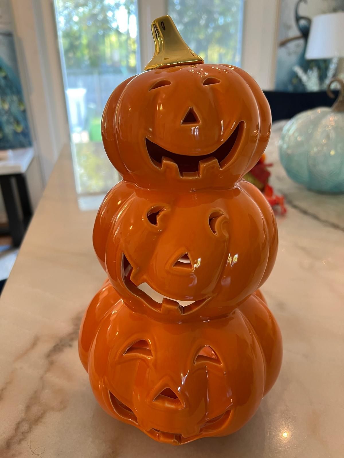 Light Up 3 Headed Pumpkin 