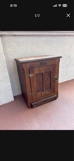 One Vintage Solid Wood Storage Cabinet Unit
