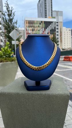 Handmade Miami Cuban Link Chain 14MM 20” - 14K Gold Over .950 Silver