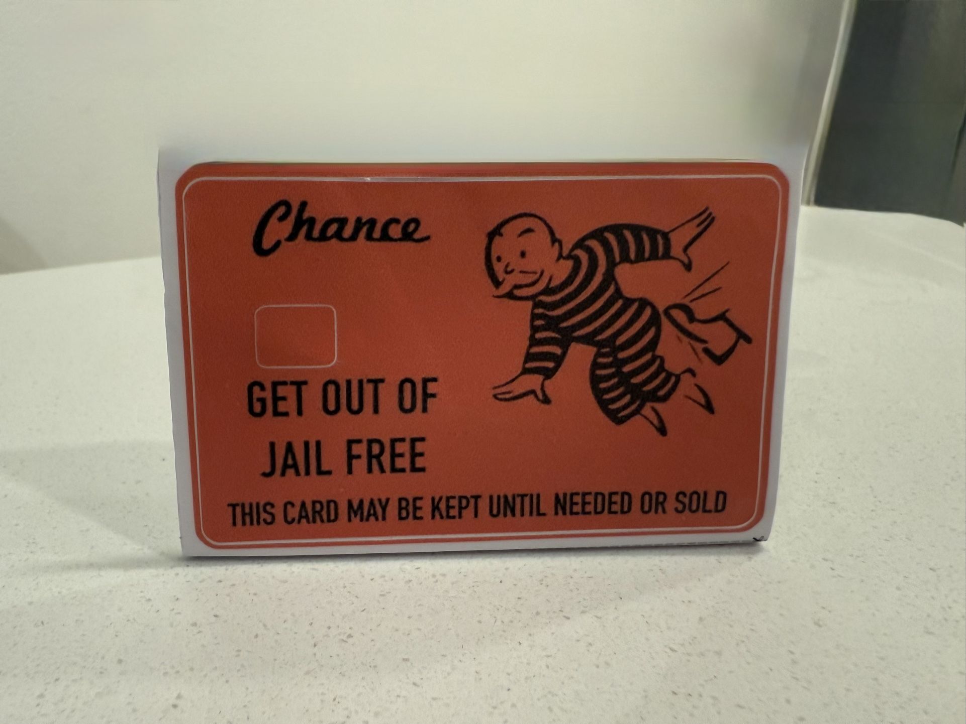 Card Sticker - Monopoly Get Out Of Jail Free
