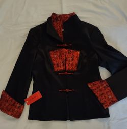 Black Silk Jacket From Beijing, China Size 12 /14