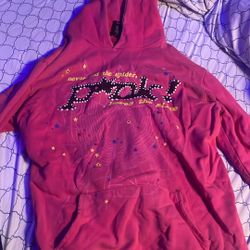 pink spider hoodie (meet ups or delivery)