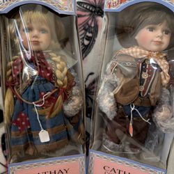 Cathay Collection Porcelain Dolls Set