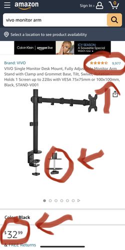 Vivo Monitor Arm (3 available)