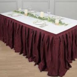 Burgundy Table Skirts 