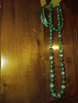 Malachite Beaded Necklace Sets Vintage 
